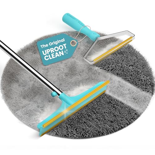 Uproot Cleaner Pro Pet Hair Remover Bundle - Including Xtra Carpet Rake for Pet Hair Removal Tool - Scrape Easy the Cat & Dog Fur from Your Carpet, Rugs, Cat Bed, Car Trunk & More - color: Xtra + Pro