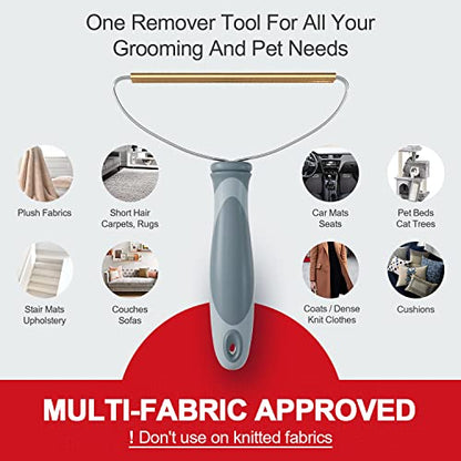 Pet Hair Remover, Dog Cat Hair Remover, Lint Cleaner Pro, Fur Removal Tool, Portable Carpet Scraper, Clothes Fuzz Rollers Hairball Shaver Brush for Carpets, Car Mat, Couch, Pet Bed, Furniture & Rug - color: Gray