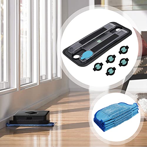 JIANWEI 11pcs Reservoir Pad Set, Mop Pads Compatible for iRobo-t Braava 380 380t 320 Mint 4200 5200 Vacuum Cleaner, Washable Microfiber Replacement Cleaning Pad(as Shown)