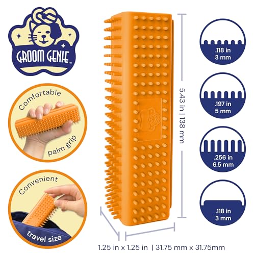 Magic Pet Hair Block Brush (Canyon Orange) | Ultimate Dog & Cat Hair Remover for Sofa, Furniture, Carpet, Bedding, and Clothing | Reusable, Durable, and Easy to Use - color: Canyon Orange
