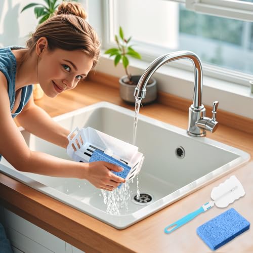 XANGNIER Ice Machine Cleaner Brush Kits,Countertop Ice Maker Cleaning Tools Accessories-1Pcs Cleaning Sponge and 19 Pcs Small Crevice Cleaning Brush for Tight Spaces - color: Multicolor1