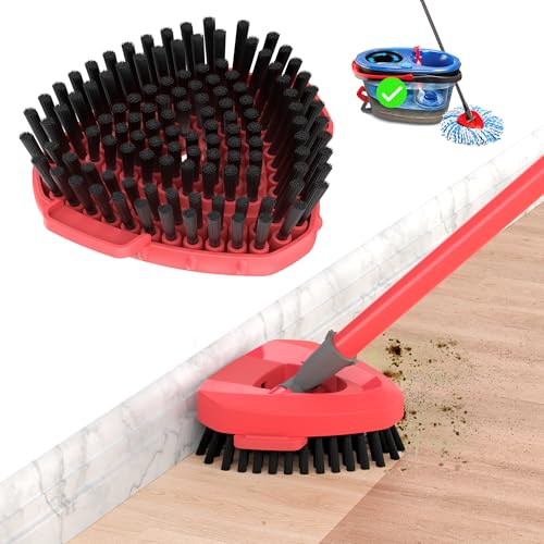 Scrubber Mop Head Replacement Compatible with O-Cedar RinseClean Spin Mop 2-Tank System, Heavy-Duty Stiff Bristle Brush Attachment for Tile, Bathroom, Kitchen & Floor Deep Cleaning(Upgraded, 1pcs) - color: 2-tank, size: 1 Brush Head