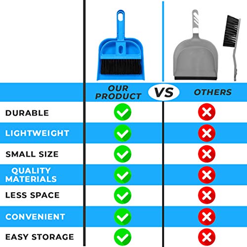 Mini Broom and Dustpan Set - Compact Cleaning Kit for Home, Car, Camping, Small Spaces, Pet Cleanup, and Travel - Durable Small Broom and Dustpan Set Mini - Pink Broom - color: Pink