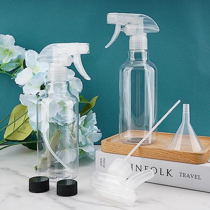 3 Pack Plastic Spray Bottles Empty Spray Bottle 10oz/300ml Heavy Duty Spraying Bottles Mist/Stream Water Bottle for Cleaning Solutions, Essential Oils, Hair (clear) - color: clear
