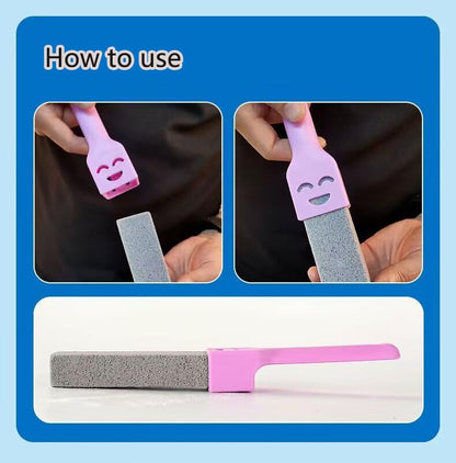 10-Pack of Pumice Cleaning Sticks with 2 Universal Handles and 1 Dustpan Brush Cleaning Brush. Gray Pumice Cleaner, Suitable for Cleaning Toilets, bathrooms, Kitchens, spas and Swimming Pools - color: 11-in-1