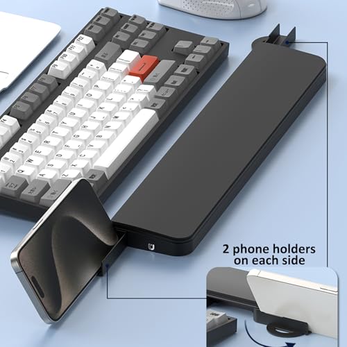 Ergonomic Keyboard Wrist Rest Cleaning Kit, 22 in 1 Cleaning Kits Wrist Rest for Keyboard, Non-Slip Springy Sponge Keyboard Rest Pad with Deep Cleaning Cleaning Tools for Earbuds, Lens, Charging Port - color: Black