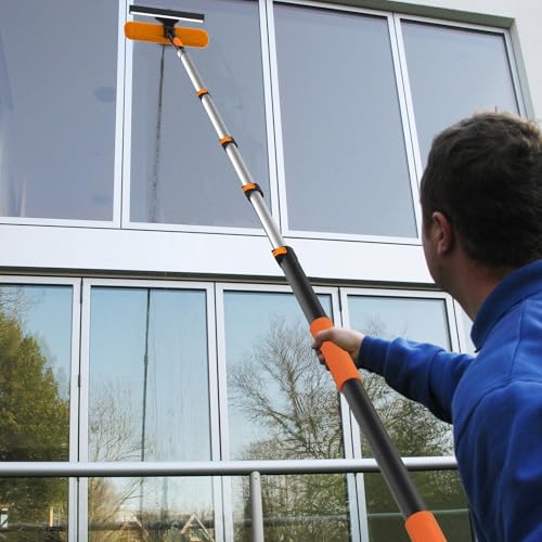AgiiMan 26FT Reach Telescoping Pole - 5 to 20FT Extension Pole, Portable Aluminum Telescoping Rod with Easy Flip Lock, Paint Roller Extension Poles for Paint Dusting, Window Cleaning - size: 5 FT-20 FT
