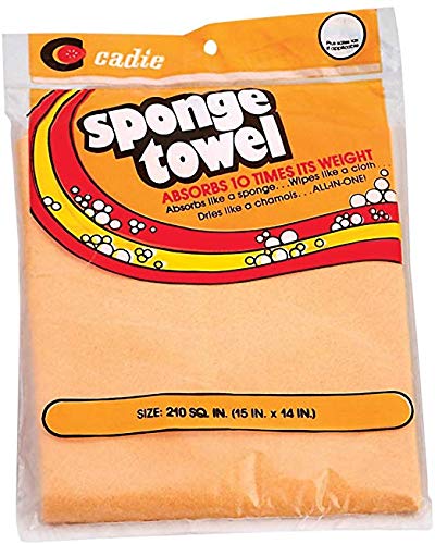 Sponge Towel - Soft and Absorbent Cloth for Drying, Wiping and Cleaning Your Kitchen Sink, Utensils, Household Items | Reusable and Multipurpose Cleaner Dries Like a Chamois | by Cadie (3 Pack) - size: 3 Pack