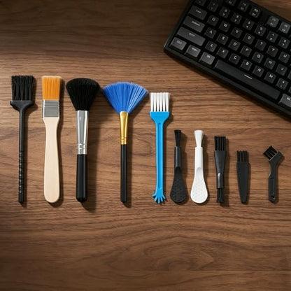 10 Pcs Keyboard Cleaner Kit, Anti Static Brush Cleaning Tools for Electronic Devices Such as Computer Motherboard Fans