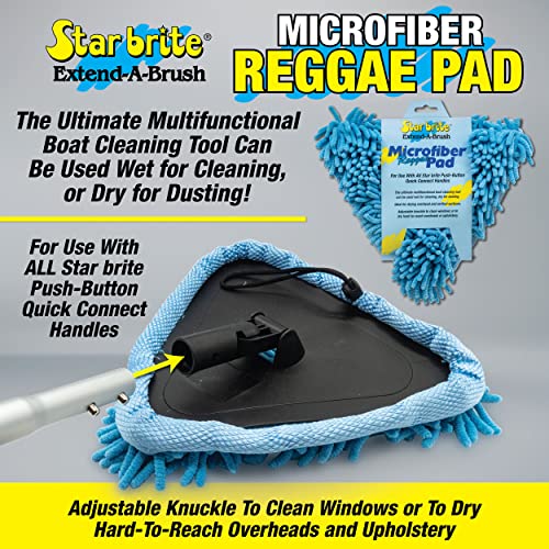 STAR BRITE Reggae Wet/Dry Pad - Super Absorbent Microfiber for Boat, Car & RV - Scratch-Free Cleaning with Articulated Base (040128) - style: Reggae Wet/Dry Pad