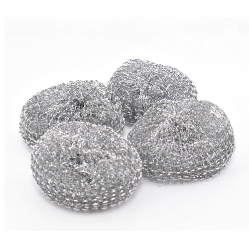 Pine-Sol Heavy-Duty Stainless Steel Scrubbers | Won’t Rust or Splinter | Scrub Sponges for Cast Iron, Oven Racks, Grills, 4 Pack - size: 4 Pack, style: Steel