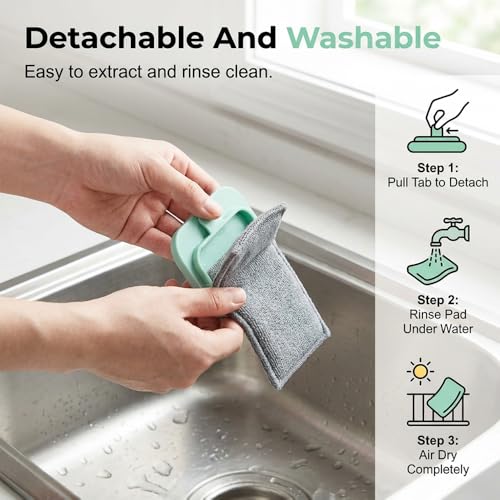 Magic Window Track Cleaner, Window Groove Cleaning Brush Set, Track and Sill Crevice Tool with Handle, for Tile Lines Shutter Slats Car Vents and Narrow Gaps (Beige) - color: Beige