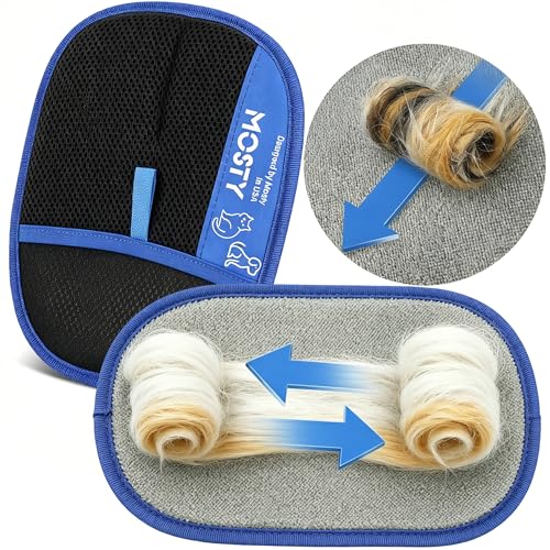 MOSTY Reusable Electrostatic Pet Hair Removal Gloves, 1PC | for Dogs & Cats, Magic Quick Fur Remover Tool for Sofa, Couch, Carpet Laundry & Car Seats, Must for Pet Owner