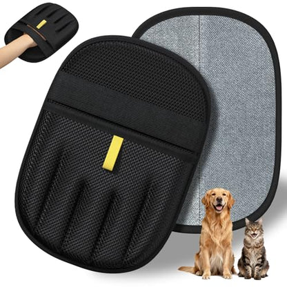 Pet Hair Removal, 2025 Newly Upgraded Five-Finger Electrostatic Pet Hair Removal Glove, Reusable Cat & Dog Hair Remover Tool for Clothing, Couch, Furniture, Carpet, Car Seat, Cat Grooming Glove -1 PCS - color: 1pcs-Black