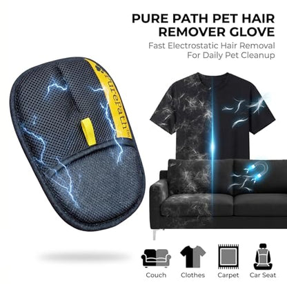 Hair Remover Glove, Electrostatic Pet Hair Remover Glove for Dogs and Cats, Cat Hair Removal Brush, Pet Grooming Supplies for Clothing, Couch, Carpet, Car Seat, Bed, Laundry (1Pc) - color: 1Pc