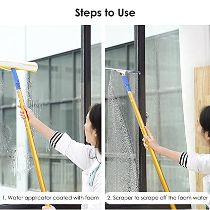 Window Washing Kit with Extension Pole, Window Cleaning Tool & Window Washer Squeegee, for Commercial Hotels Household (Size : Length 5.5m/216.5inch/18ft) - size: Length 5.5m/216.5inch/18ft