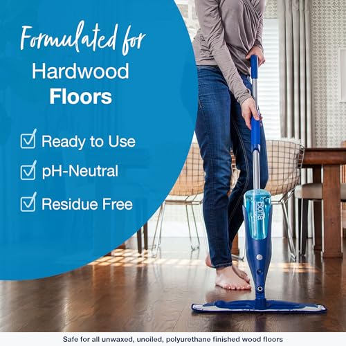 Bona PowerPlus Premium Motion Spray Mop for Hardwood Floors - Includes PowerPlus Hardwood Floor Cleaning Solution and PowerPlus Microfiber Cleaning Pad - Vibrating Spray Mop for Wood Floors - style: PowerPlus