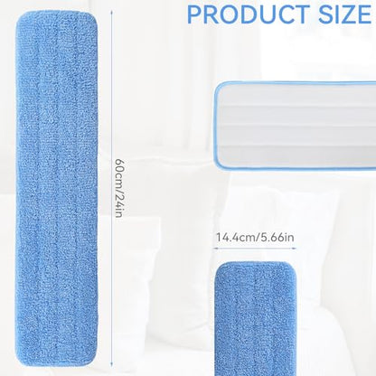 Replacement Microfiber Pad for Rubbermaid Commercial 24 Inch Mop Head - 8 Pack Wet & Dry Commercial Cleaning Refills Reusable Mop Refills Fit for Any Microfiber Flat Mop System 24" - color: 24inch-8pack