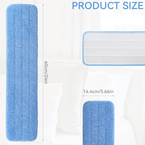 Replacement Microfiber Pad for Rubbermaid Commercial 24 Inch Mop Head - 8 Pack Wet & Dry Commercial Cleaning Refills Reusable Mop Refills Fit for Any Microfiber Flat Mop System 24" - color: 24inch-8pack