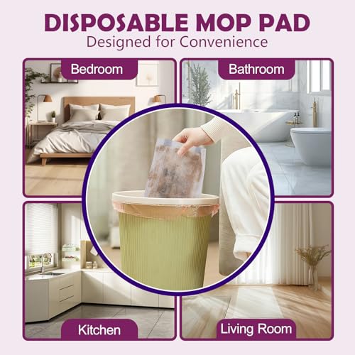 Mopping Pad Refill Compatible with Wet Jet Mop, Disposable Multi Surface Wetjet Hardwood Floor Cleaner Spray Mop Pads Refills, Thickness & Absorbent (60) - size: 60 Count