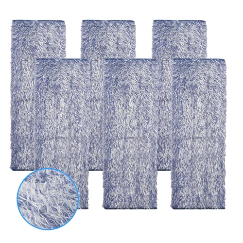 6 Pack Microfiber Dusting Pad Replacement for Bona Family of Mops, Washable & Reusable 18.3 x 6.1 Inch Mop Replacement Pads for Hardwood and Multi-Surface Floors Cleaning Head, Wet/Dry Mop - color: Purple, size: 6 Pieces