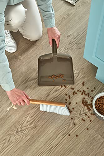 Harper Live.Love.Clean. Snap-Together Bamboo Counter Brush & Resin Dust Pan Set for Cleaning Dust, Pet Hair & Fine Dry Dirt - style: Bamboo Counter Brush & Dust Pan