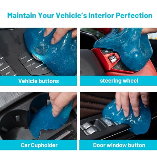 WildAuto Car Cleaning Gel for Car Detailing Cleaning Car Cleaning Putty Universal Car Cleaning Tools Car Slime Cleaner Dust Cleaning Gel Car Accessories Keyboard Cleaner Supplies - size: 100g-4pcs