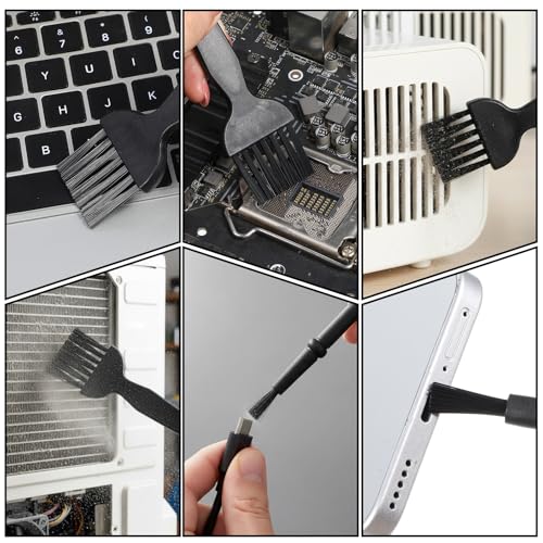 9 Pcs Keyboard Cleaning Brushes Kit Keyboard Brush Anti Static Brush with Keycap Puller & Tweezers Nylon Dust Cleaning Brushes for Computer Laptop Mechanical Keyboards Camera Motherboard Small Space