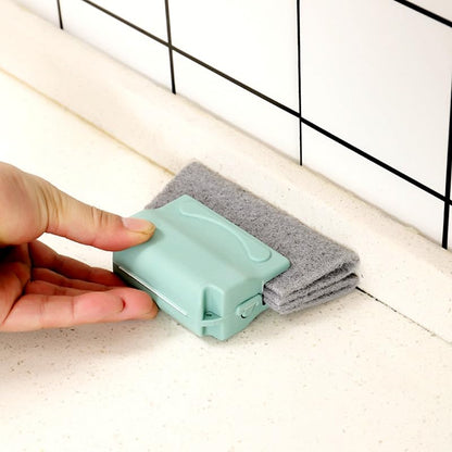1 PCS Window Track Cleaning Brush, Handheld Window Groove Cleaner Tool for Sliding Door Gaps Tile Lines Shutter Car Vents, Green - color: Green