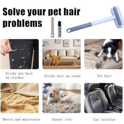 Cat Hair Remover 4-in-1 Multi-Functional Pet Hair Remover Brush,17.7Inch, Reusable Washable Lint Cleaner for Dog and Cat Hair, Gentle on Furniture, Sofas, Pet Beds, Bedding, Carpets, Clothing