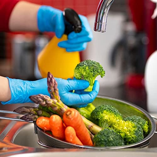 PROMEDIX P Nitrile Disposable Gloves,4mil-100 Count,Gloves Disposable Latex Free,Powder Free for Cooking,Household,Food safe - size: Medium, style: Blue of 100