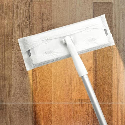 FABULETTA 2-in-1 Floor Mop And Wet Wipes Kit, Hardwood Floor Cleaning System For Wet Dry Use, Reusable Flat Mop With Disposable Pads For Home(B)