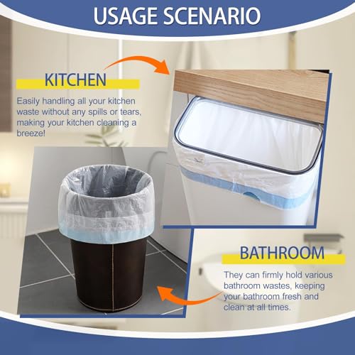 Small 2 Gallon Trash Bags Drawstring,0.96 Mil,Unscented,240 Count | Tear-Free,Leakproof,Strong Garbage Can Liners,White,Fit 5 - 7.5 Liter Waste Bins,for Home Bathroom Office Car Everyday Use - color: 2gal-240