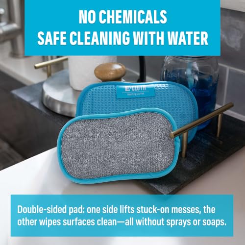 E-Cloth Washing Up Pad, Premium Microfiber Non-Scratch Kitchen Dish Scrubber Sponge, Ideal for Dish, Sink and Countertop Cleaning, 100 Wash Guarantee, Blue, 1 Pack - color: Blue, size: 1 Pack