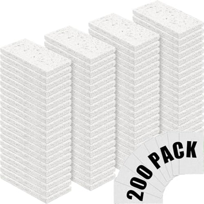 Zhengmy 200 Pieces Sponges Bulk Sponges Kitchen Compressed Sponge Natural Dish Sponge Compressed Wood Pulp Cleaning Without Scratching for Kitchen Bathroom, 3.9 x 2.4 x 0.12 Inch (White) - color: White