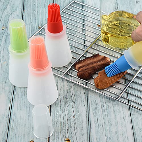 Silicone Oil bottle brush，BBQ/Pastry Basting Brushes,Silicone Cooking Grill Barbecue Baking Pastry Oil/Honey/Sauce Bottle Brush (4 PCS,blue) - color: 4 PCS,blue
