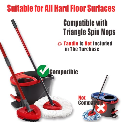 7-Pack Mop Heads Replacements for Ocedar EasyWring 1 Tank,Microfiber Spin Mop Refills, Deep Cleaning, Easy to Replace, Machine Washable