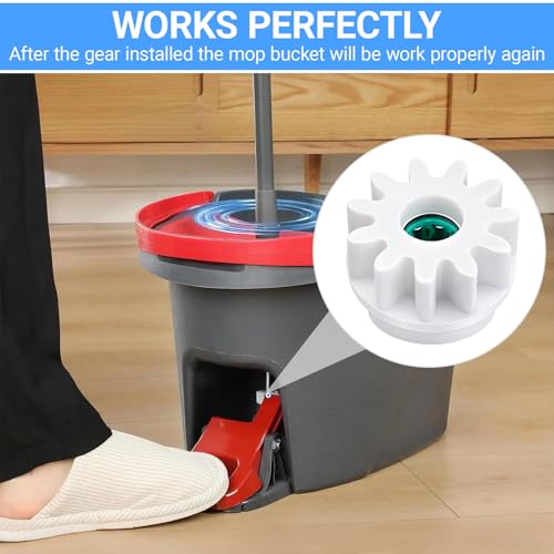 Pedal Bearing Replacement Fits OCedar Mop Bucket - 2 Pack Easy Fix One Way Clutch Gear Sprockets Repair, Compatible with Vileda Rotation Mop Buckets & OCedar Replacement Parts