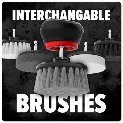 Dirt Devil Handheld Pommel Scrubbing Brush, 3.5", Includes Medium Bristle Head, Comfortable Ergonomic Grip, Interchangeable Brushes, Ideal for General Purpose Cleaning - style: Handheld Scrubber