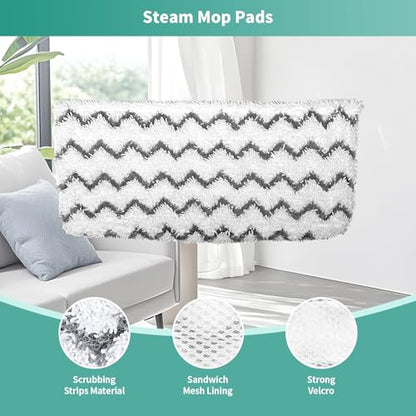 16 Pack Microfiber Steam Mop Replacement pads for Shark Steam Mop S1000, S2001,S1000A, S1000C, S1000WM, and S1001C,Washable & Reusable Steam Mop Pads Safe for all Floor have Super-Absorbent - size: Shark-16PCS