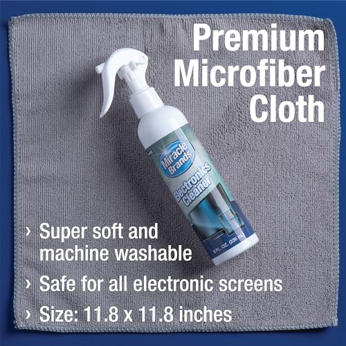 MiracleSpray for Electronics Cleaning, Safe Multisurface Cleaner for Any TV, Phone, Monitor, Keyboard, Screen, Computer, Includes Microfiber Towel - 8 Ounce Kit - size: 8 Fl Oz