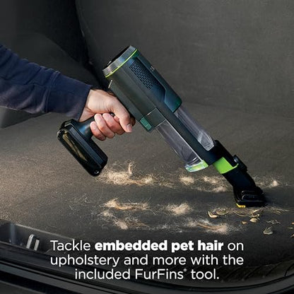 Shark PowerBoost Cordless 2-in-1 Car/Home Handheld PowerVac, Powerful Suction, 40 Minute Runtime, Portable, 3 Cleaning Modes, LED Screen, Furfins Tool, Duster Crevice Tool, Charcoal, BH102 - style: PowerBoost