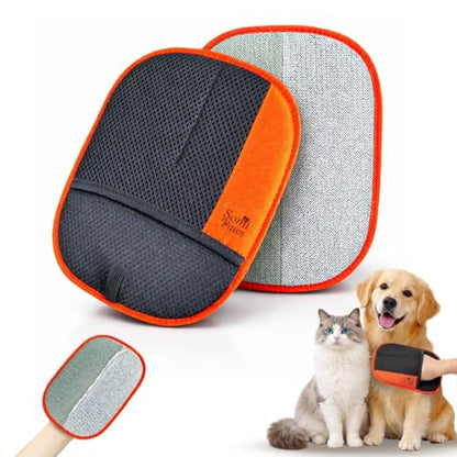 Pet Hair Removal Glove for Furniture & Clothes, Reusable Electrostatic Pet Hair Remover for Couch, Carpet, Bedding & Car Seats, Dog & Cat Grooming Glove, Soft Pet Hair Removal Tool, 1 Pack