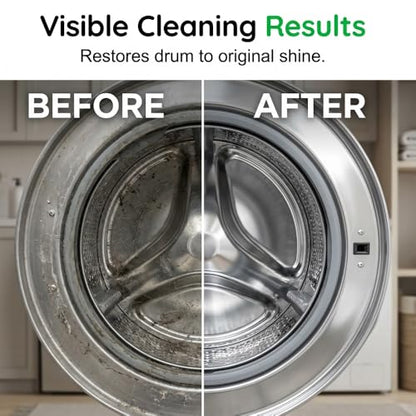 Washing Machine Cleaning Tablets, 2026 New Deep Cleaning Washer Cleaner, Fragrance-Free Formula, Targets Unpleasant Laundry Room Odors, Multi-Purpose Washer Tub Cleaner for Home Laundry Use (3 Pack)
