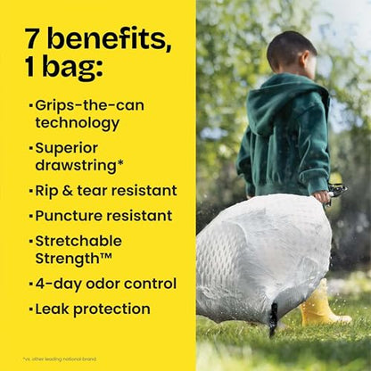 Glad ForceFlex Tall Kitchen Drawstring Trash Bags, 13 Gal, Fragrance Free, 80 Ct (Package May Vary) - size: 80 Count (Pack of 1)