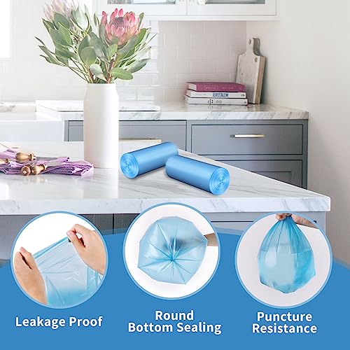 Small Trash Bags 1.2-Gallon: Small Garbage Bags for Bathroom Trash Bag Mini Trash Liners for Bathroom Bedroom Office (Blue, 150 Counts) - color: 1.2Gal-Blue-150pcs