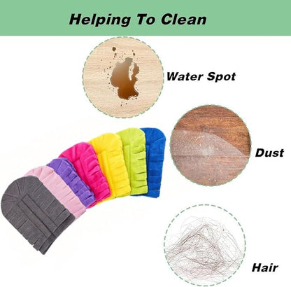 7-Piece Reusable Chenille Microfiber dust Duster, Washable Microfiber Chenille Dusting Pads, Suitable for Home, Blinds, Cars, Pets, Furniture, Fans, and More (Handle Included)