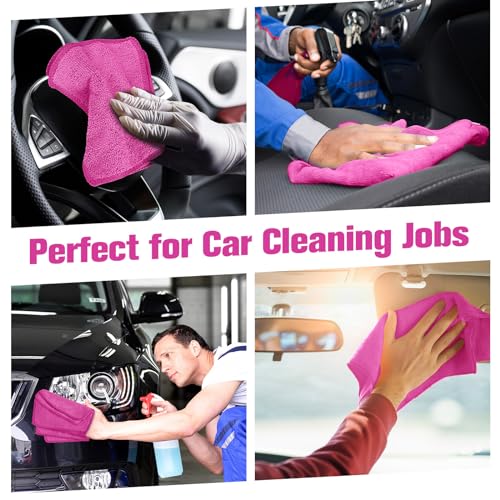 Tanlade Cleaning Cloth Dry Erase Cloth Cleaning Rags Reasonable Kitchen Towels Microfiber Towels Cars Wash(6 x 6 Inch,Pink,30 Pcs) - color: Pink, size: 6 x 6 Inch