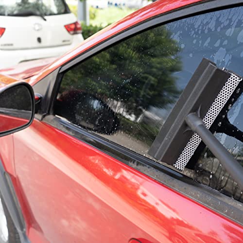 Matthew Cleaning All Purpose Window Squeegee Window Cleaner Tool,Car Squeegee Windshield Cleaning Sponge and Rubber Squeegee,2-in-1 Window Cleaner Sponge(8'') and Soft Rubber with Pole 20’’(12Pack) - size: 8'' Blade