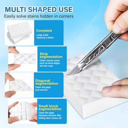 Magic Sponges Cleaning Eraser, 30 Pack 2X Density Stronger Melamine Sponge Foam Pads, Multi-Functional Household Cleaner Dish Sponge, Cleaning Supplies for Kitchen, Bathroom, Floor, Sink,Wall Cleaner - size: 30